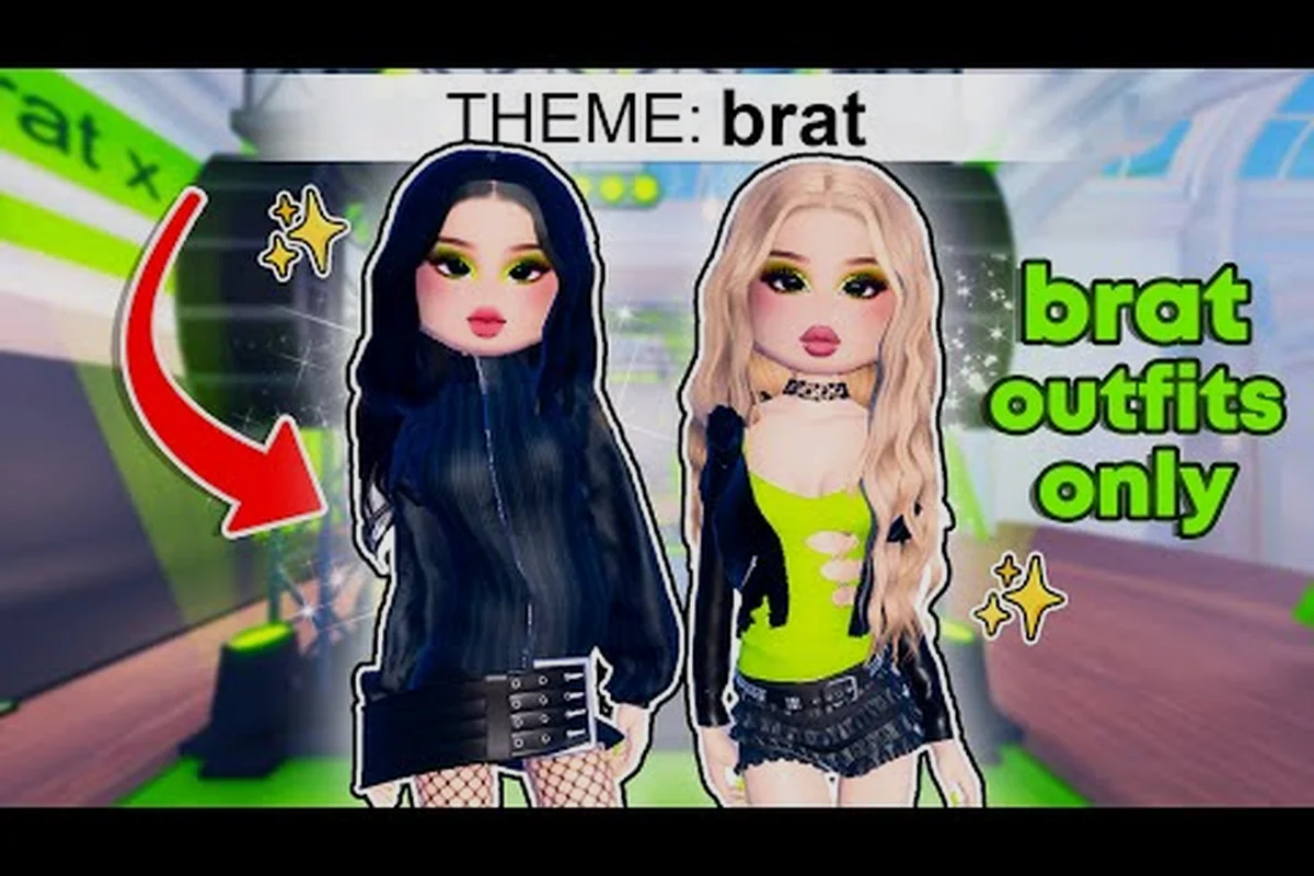 Dress To Impress Brat Theme: Lime Green Fits & Y2K Styling